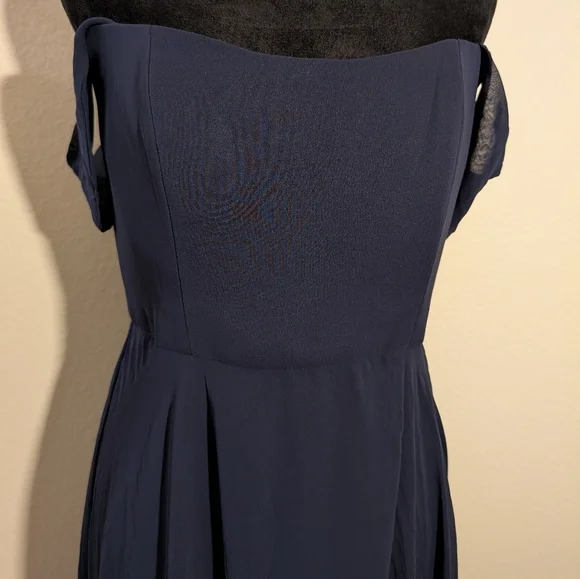 AFTER SIX Women’s Off the Shoulder Evening Gown Navy Blue Size 6 R NWOT - Picture 5 of 11